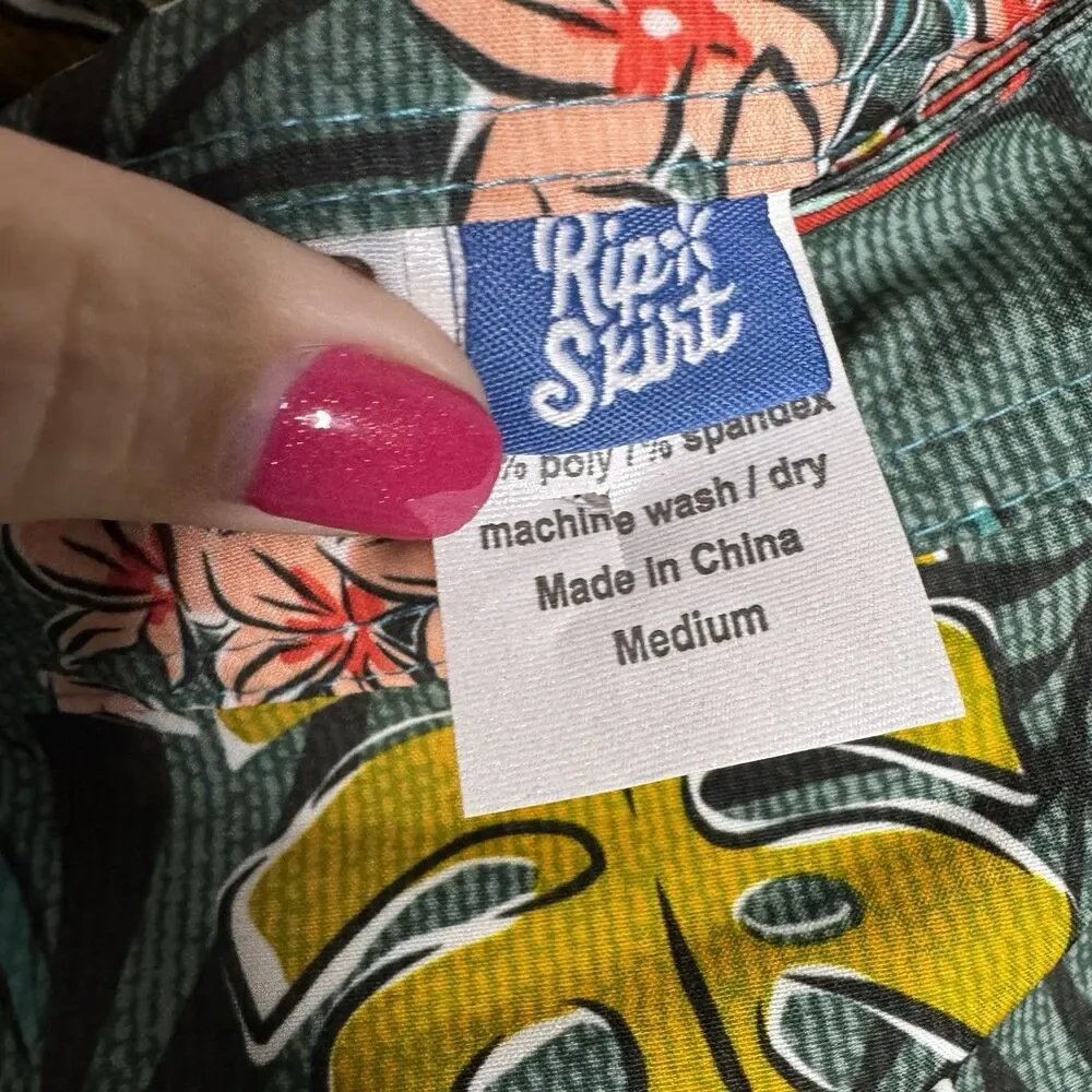 RipSkirt Hawaii Wrap‎ Skirt Size Medium Hawaiian Print Longer Length Women’s - Picture 3 of 5